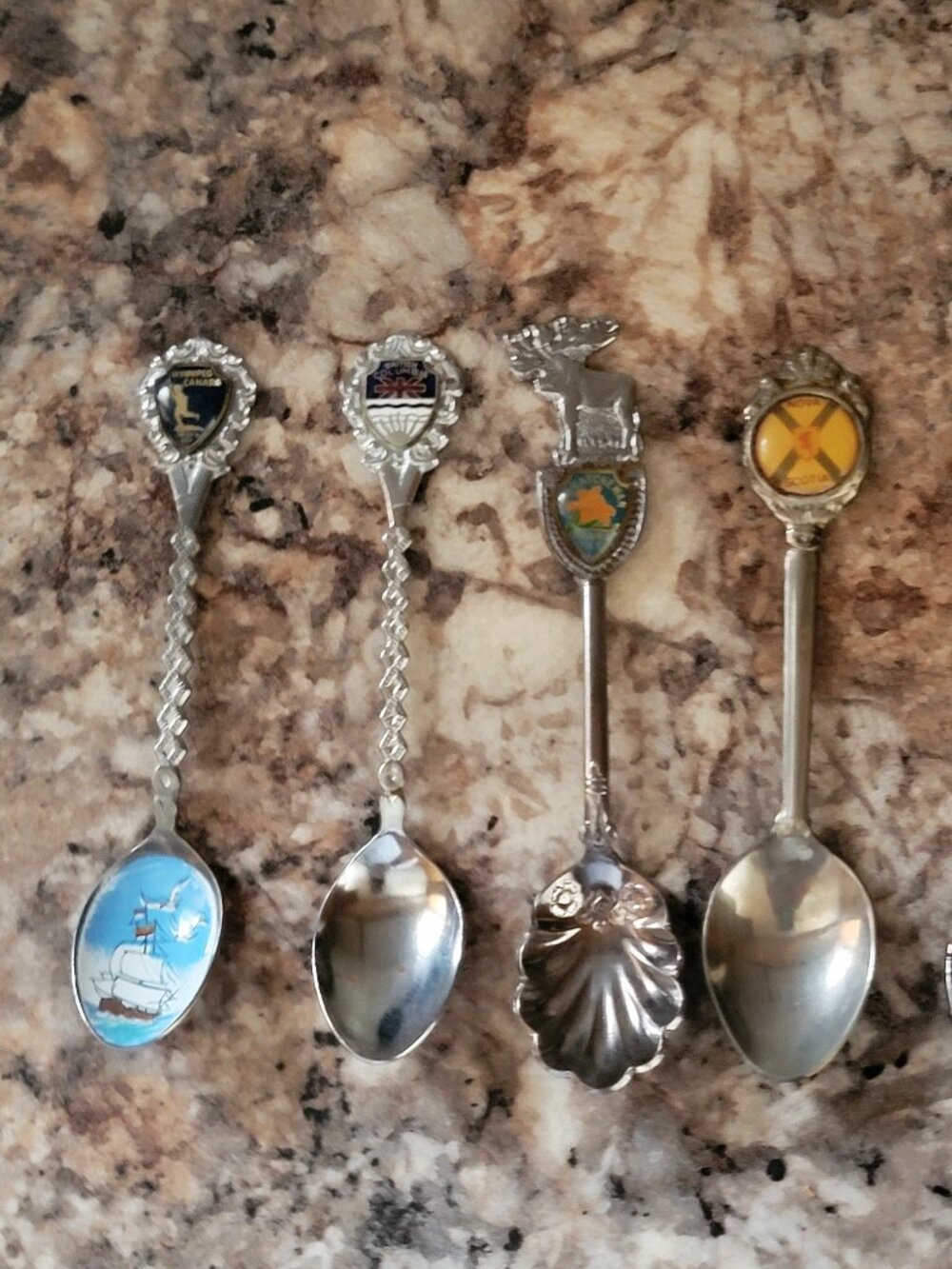 Vintage Canadian Souvenir Spoons Set 10 Items